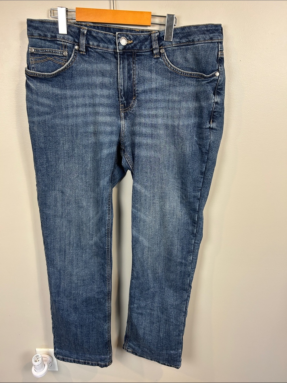 WindRiver Men’s Fleece Lined Straight Leg Jeans Stretch Denim 36x32